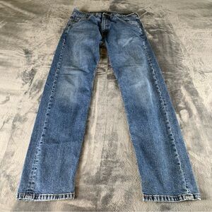 Levi's 505 Jeans Mens 34x34 Blue Regular Fit Western Denim Classic Dark Wash‎